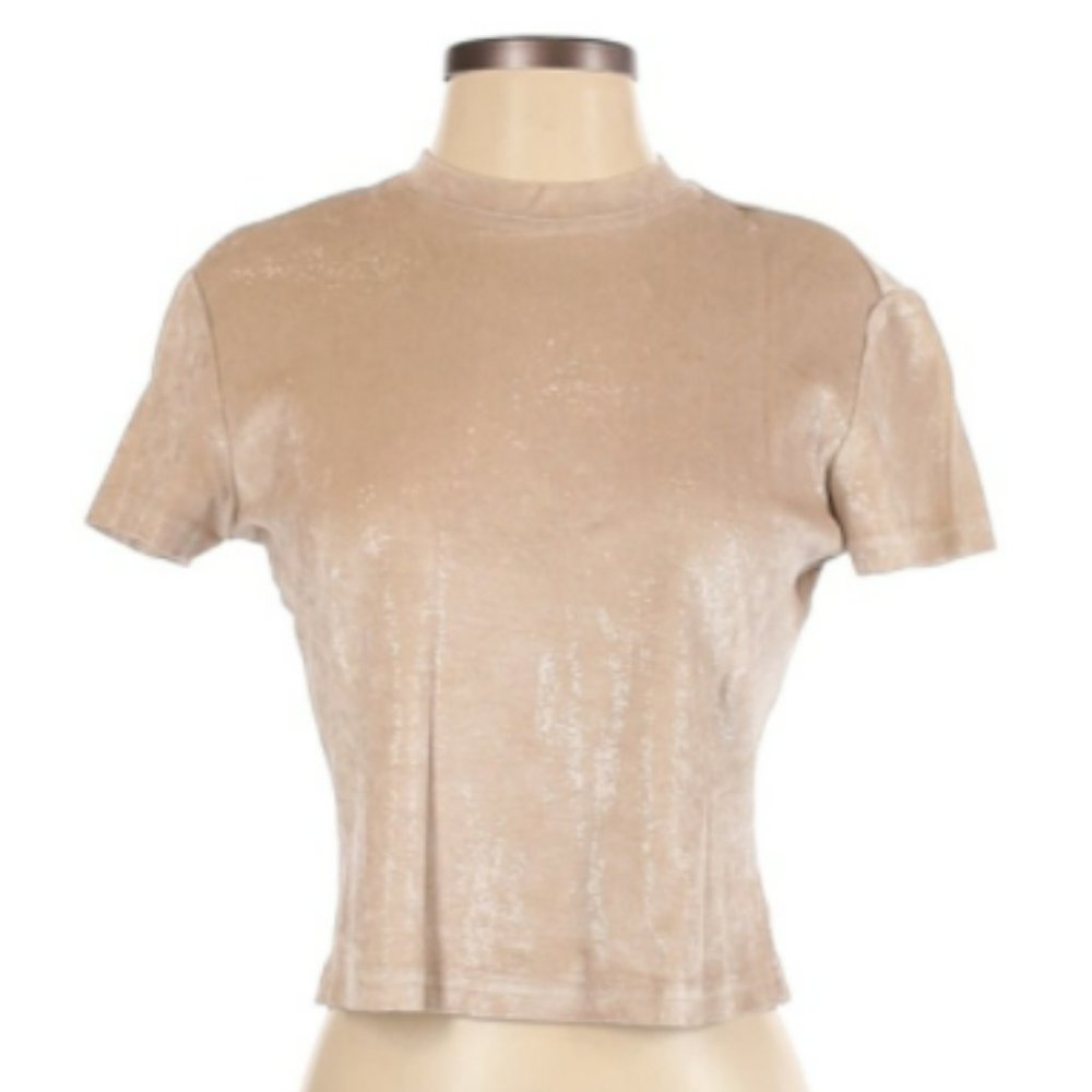 Kenar Studio Short Sleeve Shiny Top